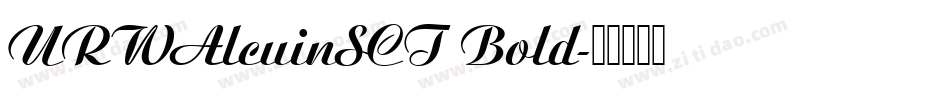 URWAlcuinSCT Bold字体转换